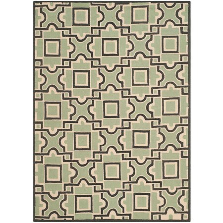Safavieh Four Seasons Hand Hooked Runner Rug, Spa & Dark Brown - 2 ft.-3 in. x 3 ft.-9 in. FRS398A-2339